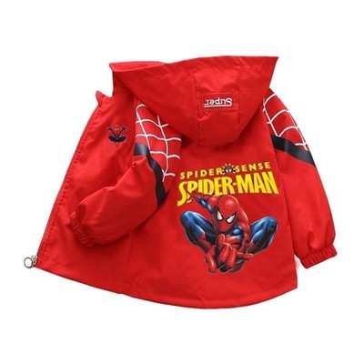 Kids Disney Spider Man Jacket Marvel Boys Winter Top Boys Hooded Jacket
