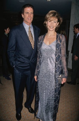 Ted Danson wearing a dark blue suit his wife American actress Mar- 1997 Photo