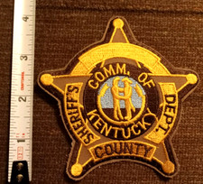 Commonwealth of Kentucky KY County Sheriff's Department Star Shaped Patch NOS