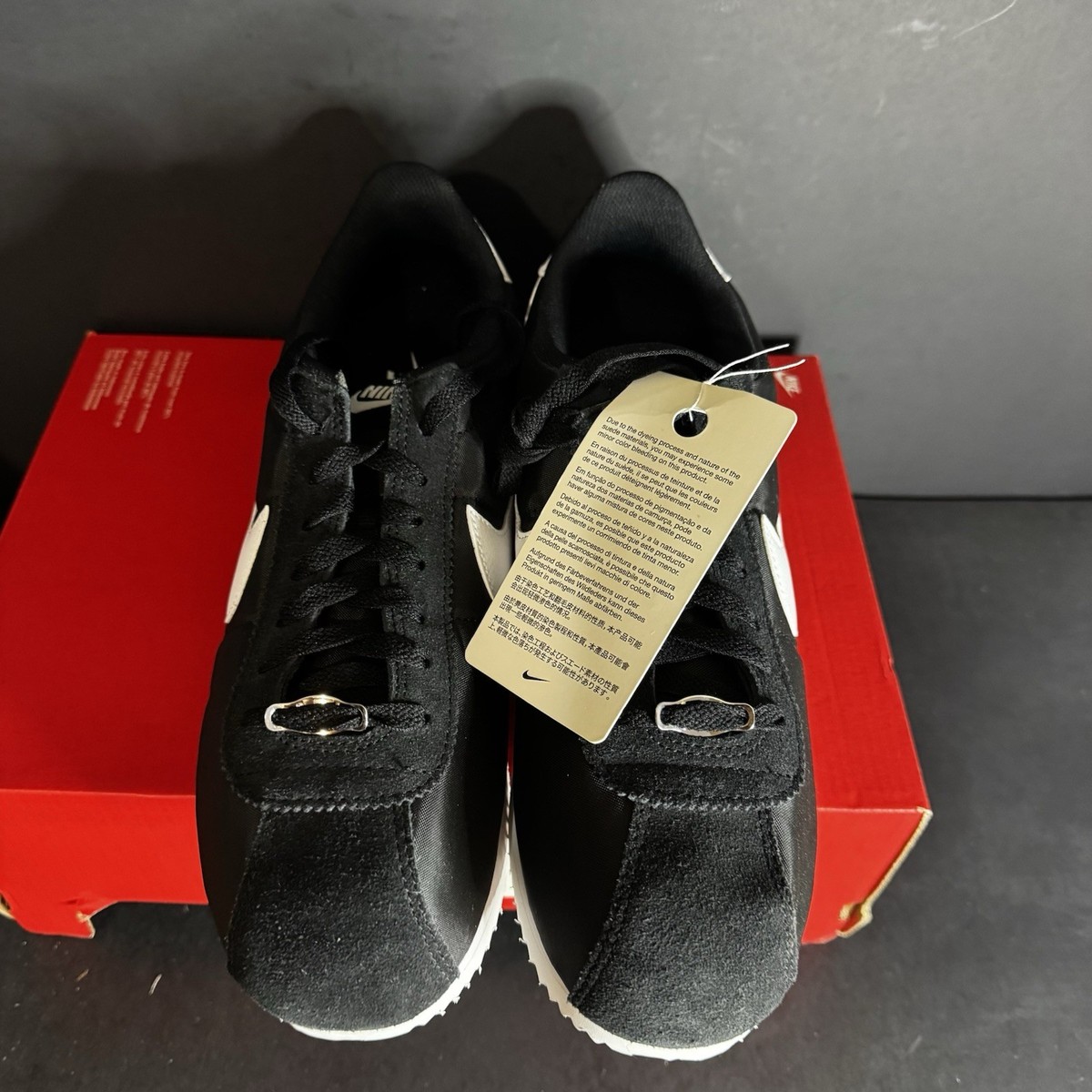 Women's Nike Cortez TXT Nylon Black White OG DZ2795-001 Size 11.5