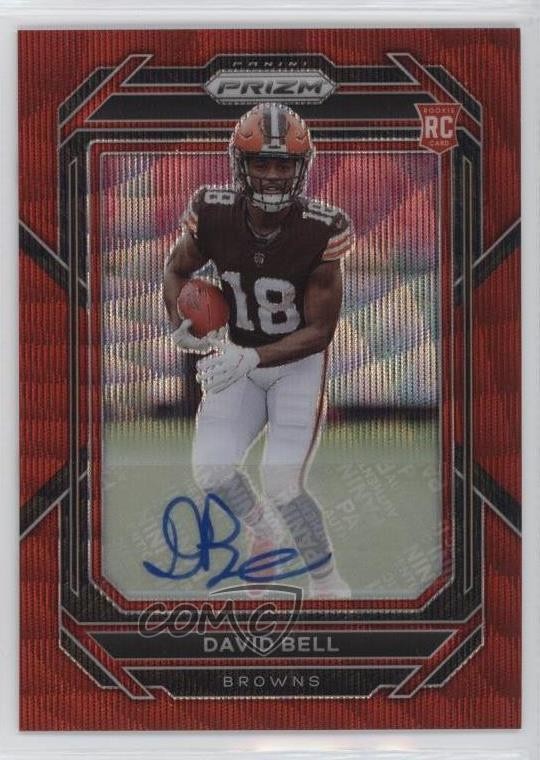 2022 Panini Prizm Rookies Red Wave /149 David Bell #334 Rookie Auto RC