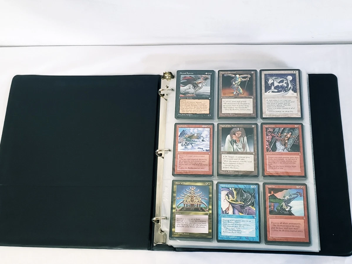 mtg card binder pages Arkeiliy for Trading Cards, 1000+ Capacity, Gray, 8  Toytooth The 25 (twenty Card Binder, 9 Pocket Trading