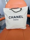 Chanel Cream Beige Canvas Tote Bag with Gold Hardware Gwp Vip, Brand New