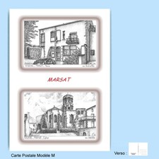 CP M 63135-235 POSTCARD 2 DRAWINGS 63 MARSAT