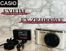  Excellent Casio EXILIM EX-ZR1000 16.1MP White Compact Digital Camera w/ Battery