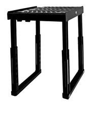 Piffny Locker Organizer Shelf  Adjustable Width and Height, Medium, Black