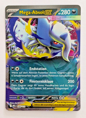 Pokemon Karte Mega Absol EX 086/132 Mega Entwicklung  Deutsch Near Mint
