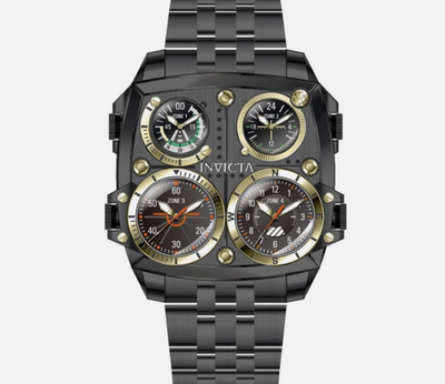 Invicta Aviator ZULU TIME 4 Zone Men's Watch - 50mm, Black (49606