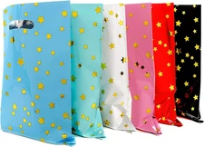 48 Pack Party Favor Bags Cute Star Goodie Bags for Kids Birthday, Plastic Party