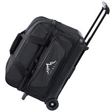 Double Roller 2 Ball Bowling Bag with Separate Shoe Compartment for Bowling S...