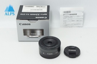 [Near mint] Canon EF-M 22mm F2 STM AF Black Lens for EOS M Mount w/ Box #260527g