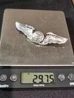 Vintage WWII United States Army Air Force STERLING SILVER Wings 3" 1oz Silver