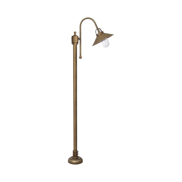 AußEnlampe Wegeleuchte IP44 148 Cm Glas Messing Maritim In Bronze Antik E27-image