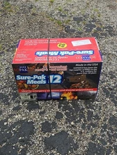 SURE-PAK MILITARY STYLE MRE CASE 12 MEALS READY TO EAT MRE W HEATERS-SOPAKCO