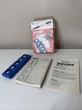 Vintage Travel Yahtzee Game 1986 Milton Bradley Complete Original Box COMPLETE