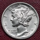 1938 S Mercury Dime 10c UNC Uncirculated High Grade #100223