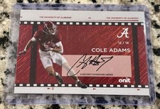 Cole Adams 2025 Onit Athlete Alabama Crimson Tide Autograph Film Ticket /15 Auto