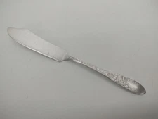 Vintage National Silver Co A1 Butter Knife Rose Handle Silverplate Flatware