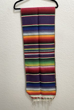 Handwoven Mexican Sarape Table Runner Or Falsa Blanket / Shawl