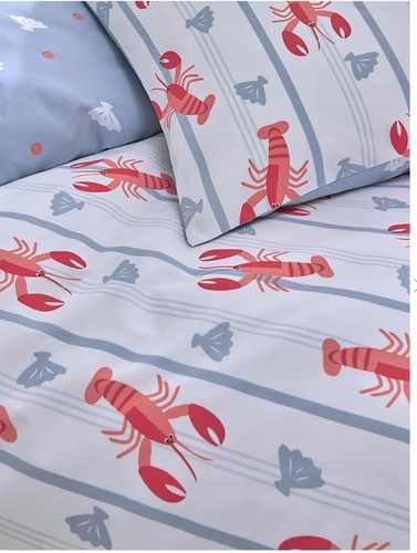 Lobster Reversible Single Duvet Set - Picture 3 of 3