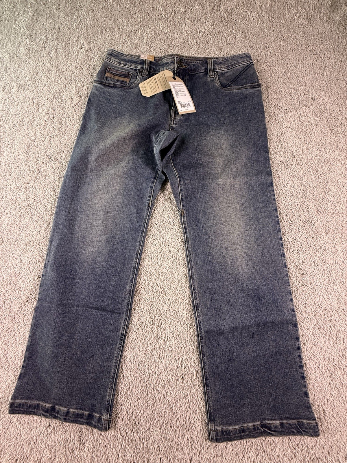 NWT Prana Axiom Jeans Mens Size 35 X 30 Antique Stone Washed