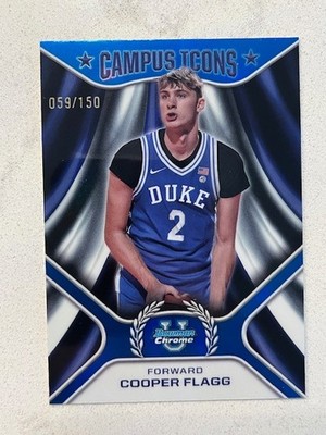 COOPER FLAGG 2024-25 Bowman University Chrome Campus Icons BLUE Refractor 59/150