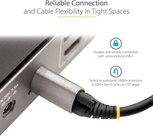 StarTech.com 3ft (1m) Top Screw Locking USB C Cable 10Gbps - USB 3.1/3.2 Gen 2 T - Bild 4 von 7