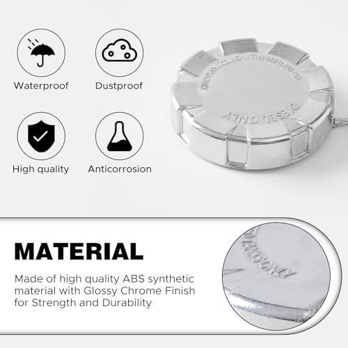 Fuel Tank cap Gas Cap - Non-Locking, Solid, 3 In 1/2 in for Kenworth Trucks 