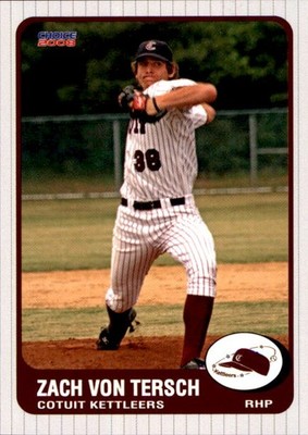 2008 Cotuit Kettleers Choice #24 Zach Von Tersch Cedar Falls Iowa Baseball Card