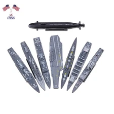 8PCS Unassembled Kit DIY Model Cruiser Frigate Submarine Battleship Warship d