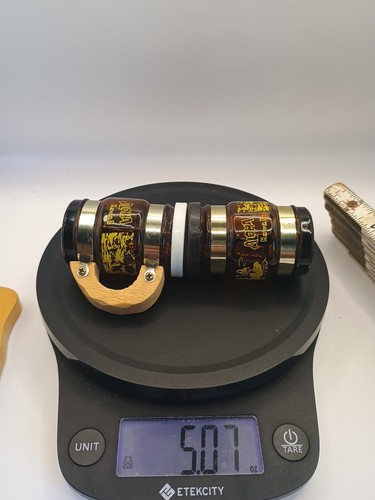 Hawaii AMBER GLASS SALT& PEPPER IN W!OOD CADDIE KitchenMemorabiliaCute - Picture 13 of 14