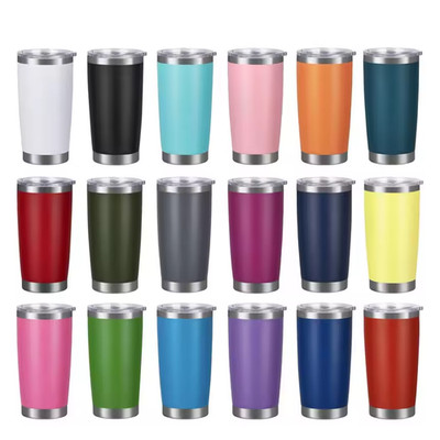 Tumbler Coffee Cup Beverage Travel Mug Insulated Stainless Steel 20 Oz