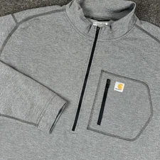 Carhartt Force Shirt Mens 3XL Gray Heather Quarter Zip Performance Layer MBL111B