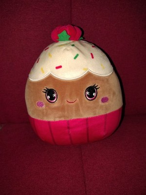 Squishmallows Cupcake Plush Stuffed Animal Small Sprinkles Cherry Brown Red