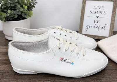 Vtg Original LA Gear Shoes Womens 7.5 White Leather Aerobic Exercise 1991