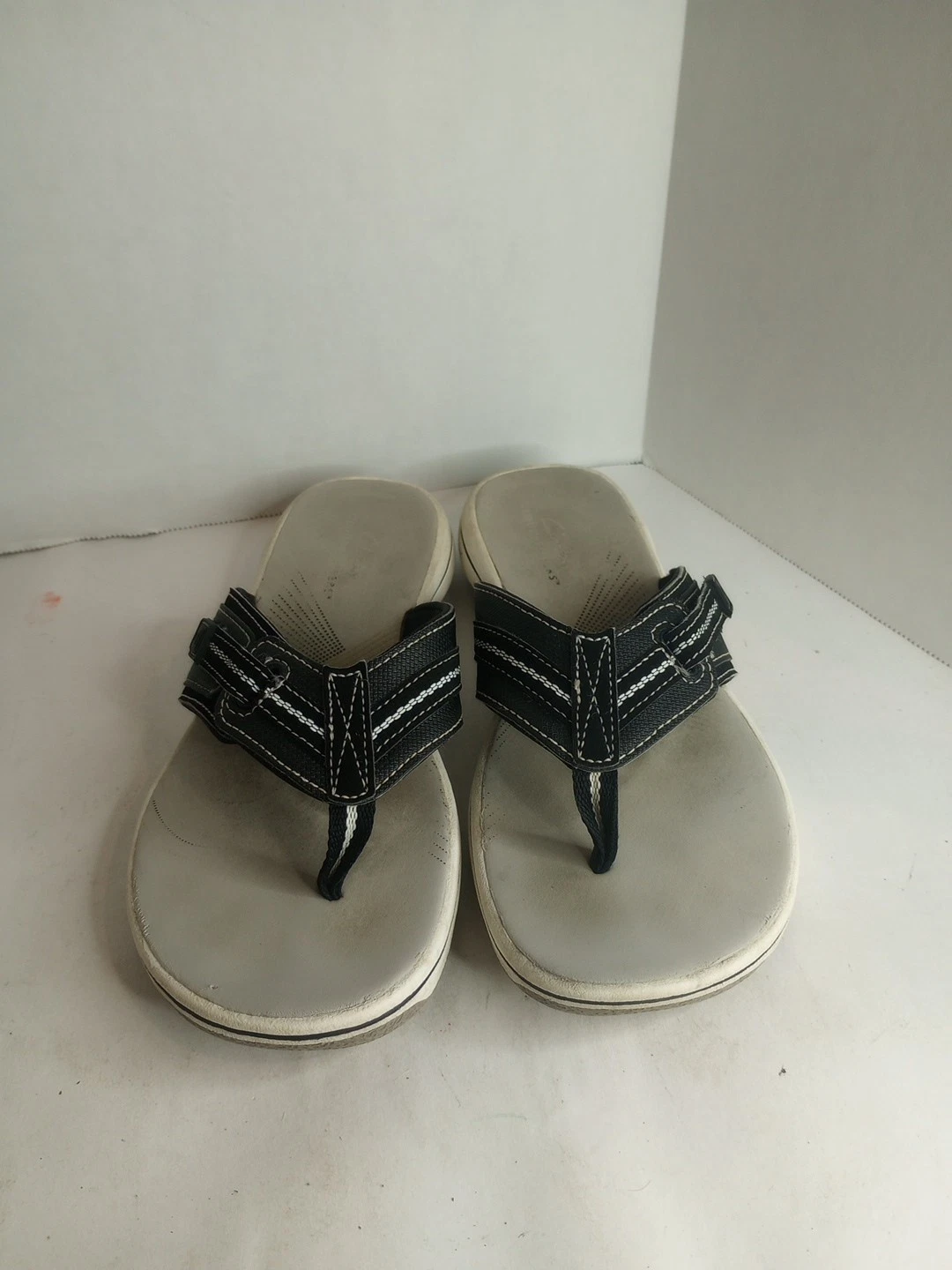 Infradito Clarks Cloud Steppers Breeze Sea donna nero bianco taglia 6 US