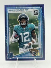 2025 Donruss Rated Rookie Travis Hunter #301 Optic Preview Blue Scope Prizm (RC)