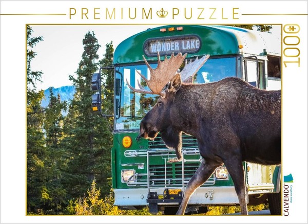 Calvendo Puzzle Male Moose In Denali National Park | 1000 Pieces, Finished Size-image