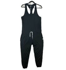Vuori Lux Dreamknit Racerback Jogger Jumpsuit Womens Medium Black