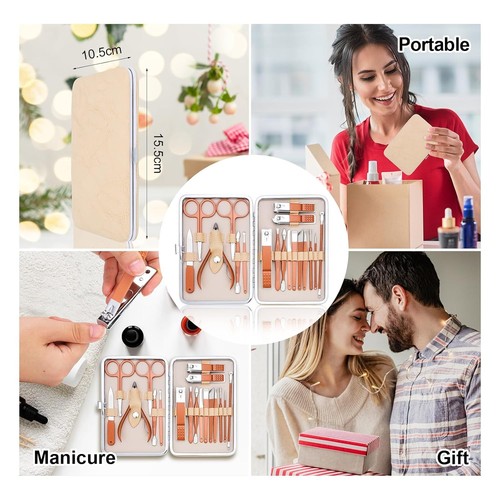 Maniküre Set - Nagelset für Männer - Edelstahl Nagelknipser Set - Pr - Bild 7 von 7