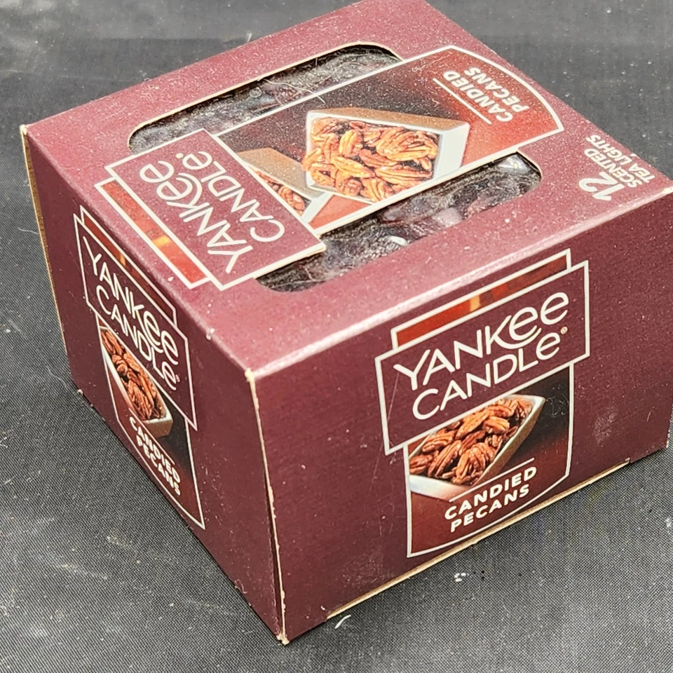 Yankee Candle Candied Pecans Caja de 12 Tealights Nuevo Retirado Foto 3 de 4