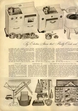 1952 PAPER AD 2 PG Toy electric oven stove washing machine kitchen