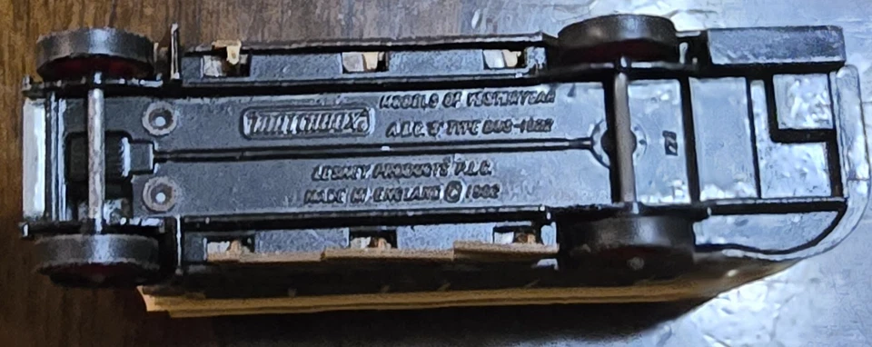 4" 1984 Matchbox Models Yester year Y-23 1922 AEC Omnibus Haig decs Brown Damage - Image 3 of 4