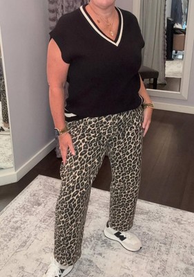 Vervet By Flying Monkey Kate Barrel Leg Jeans Leopard