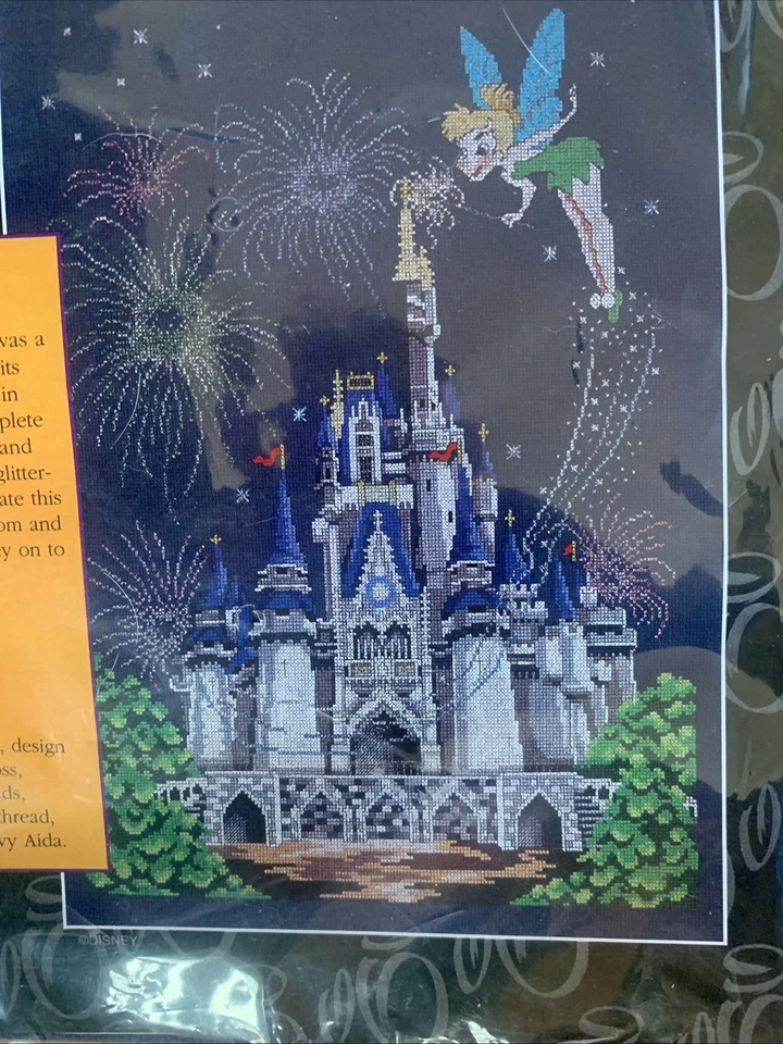 THE ART OF DISNEY CROSS STITCH KIT CINDERELLA CASTLE NEW 16" X 20" Rare Find - Image 4 of 4