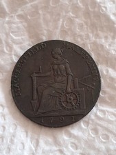 1791 Macclesfield ~ Half Penny Token ~ Condition is VF 