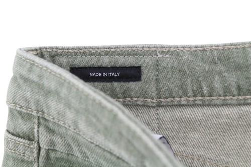 R13 Tobi Boy Women Jeans 27 Low Rise Slim Washed Army Green Stretchy RRP€695 - Picture 8 of 12
