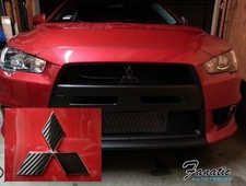 08-2017 Lancer Evox Evo Carbon Fiber Emblem Fr Overlays Decal Wrap Jdm Precut