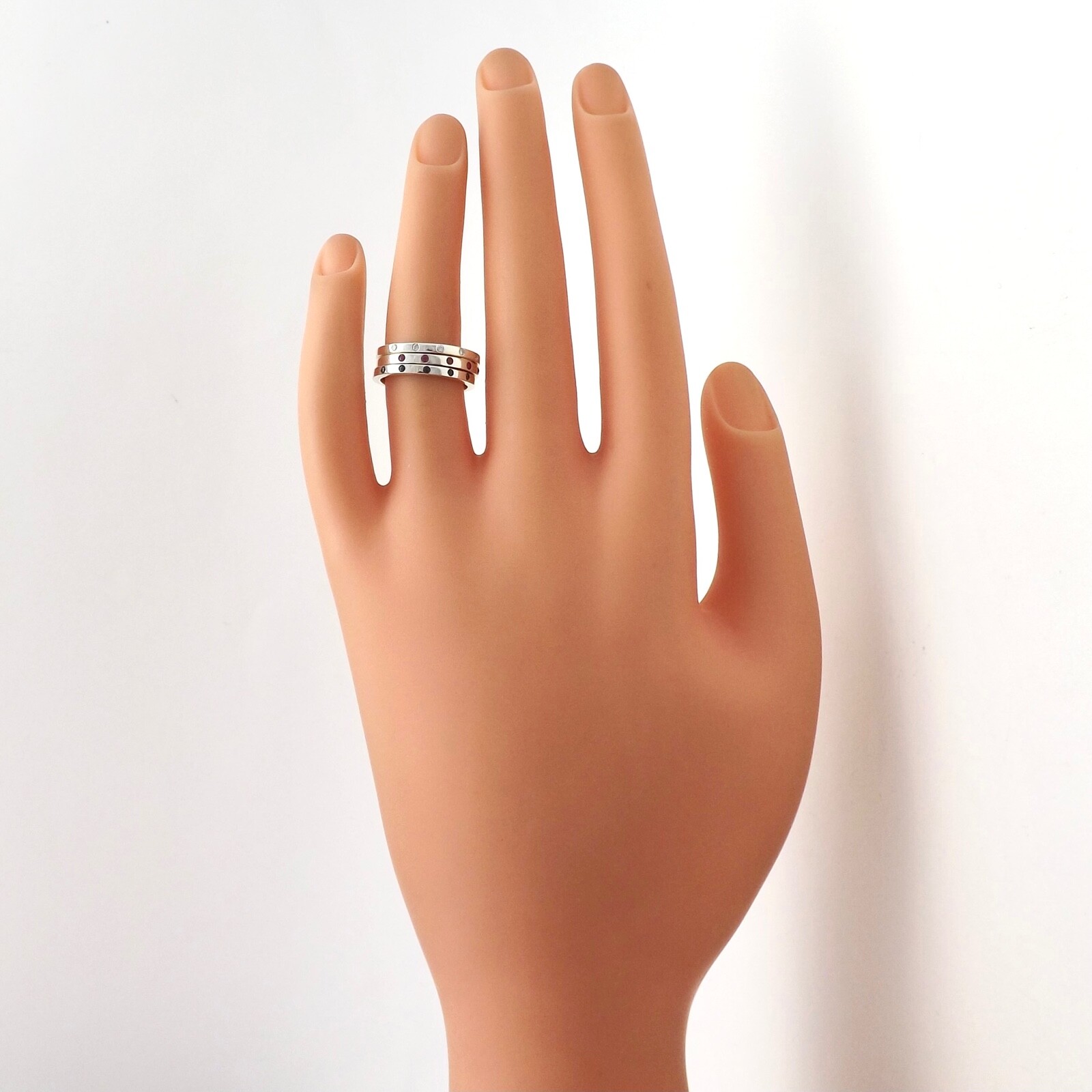 Sterling Silver Stacking Stackable 3 Bands Rings … - image 5