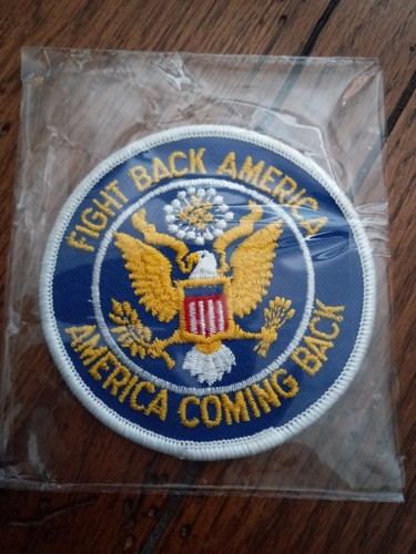 Fight Back America Sew-On / Iron On Patriotic Eagle Patch/ New - Picture 2 of 2